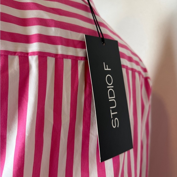 Elegant Pink and White Striped Blouse - Picture 7 of 11